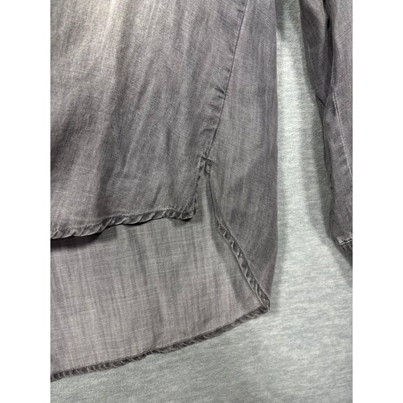 Cloth & Stone Womens Top L Long Sleeve Gray Popover Shirt - Picture 5 of 7